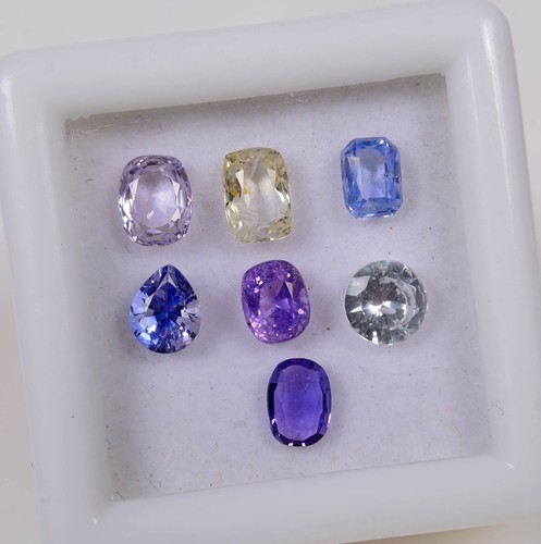 Multi Color Ceylon Sapphire Lot~3.60 Ct/4-5mm Untreated Loose Eye Clean Gemstone - Picture 3 of 5