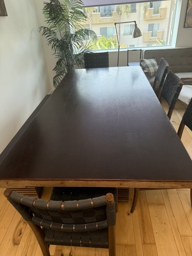Dining Table w/ Matching Bench & 5 Chairs. Contemporary Art Deco Design. - Picture 2 of 13