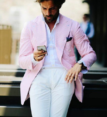 pants with seersucker jacket