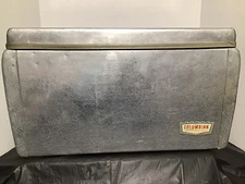 Vintage Columbian Aluminum Insulated Cooler With Bottle Opener Removable Lid