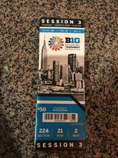 2018 BIG TEN TOURNAMENT TICKET STUB SESSION 3 BASKETBALL NW/PSU/RUT/INDIANA MSG