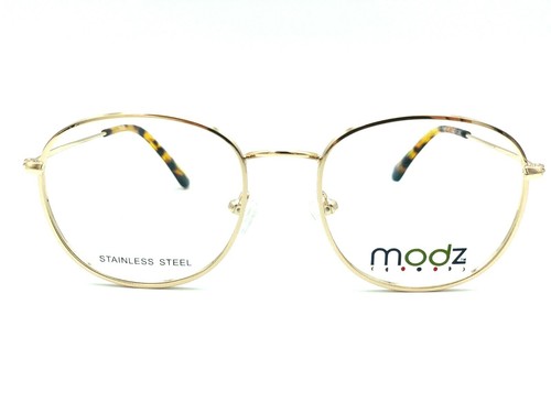 NUEVO MARCO DE GAFAS REDONDAS MODZ FRANKLIN DORADO UNISEX RX 51-19-145 CON ESTUCHE - Imagen 2 de 5
