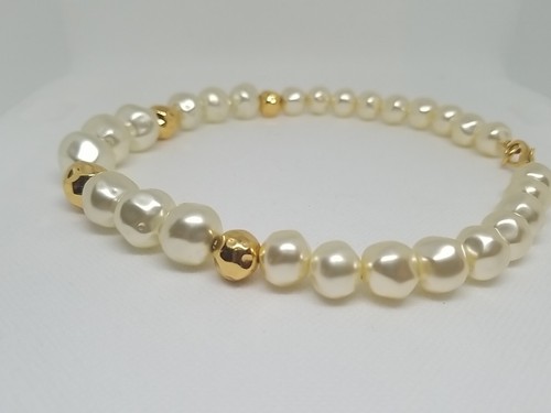 Rare Find Authentic Christian DIOR Pearl Choker Gold Tone Vintage Necklace 16" - Picture 7 of 11