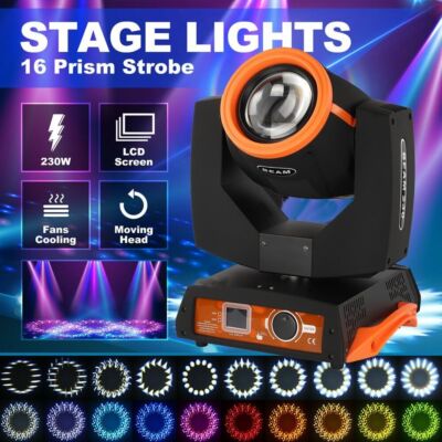 230W 7R Zoom Moving Head Beam Sharpy Stage Light 8 Prism Strobe DMX16CH Party DJ
