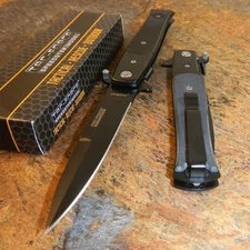 TAC-FORCE Spring Assisted Opening Black G-10 Speedster Knife Brand NEW