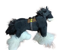 Disney Store Pixar Plush Brave Angus Merida's Horse Black White Clydesdale 16"