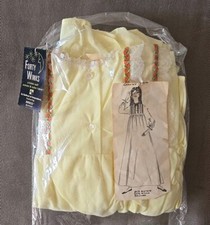 Vintage Granny Gown Nightgown By Forty Winks Yellow Lace Sz M NWT 