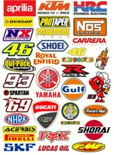 32 + Racing Decals 3" wide Stickers Drag Race Moto GP  High Quality Vinyl