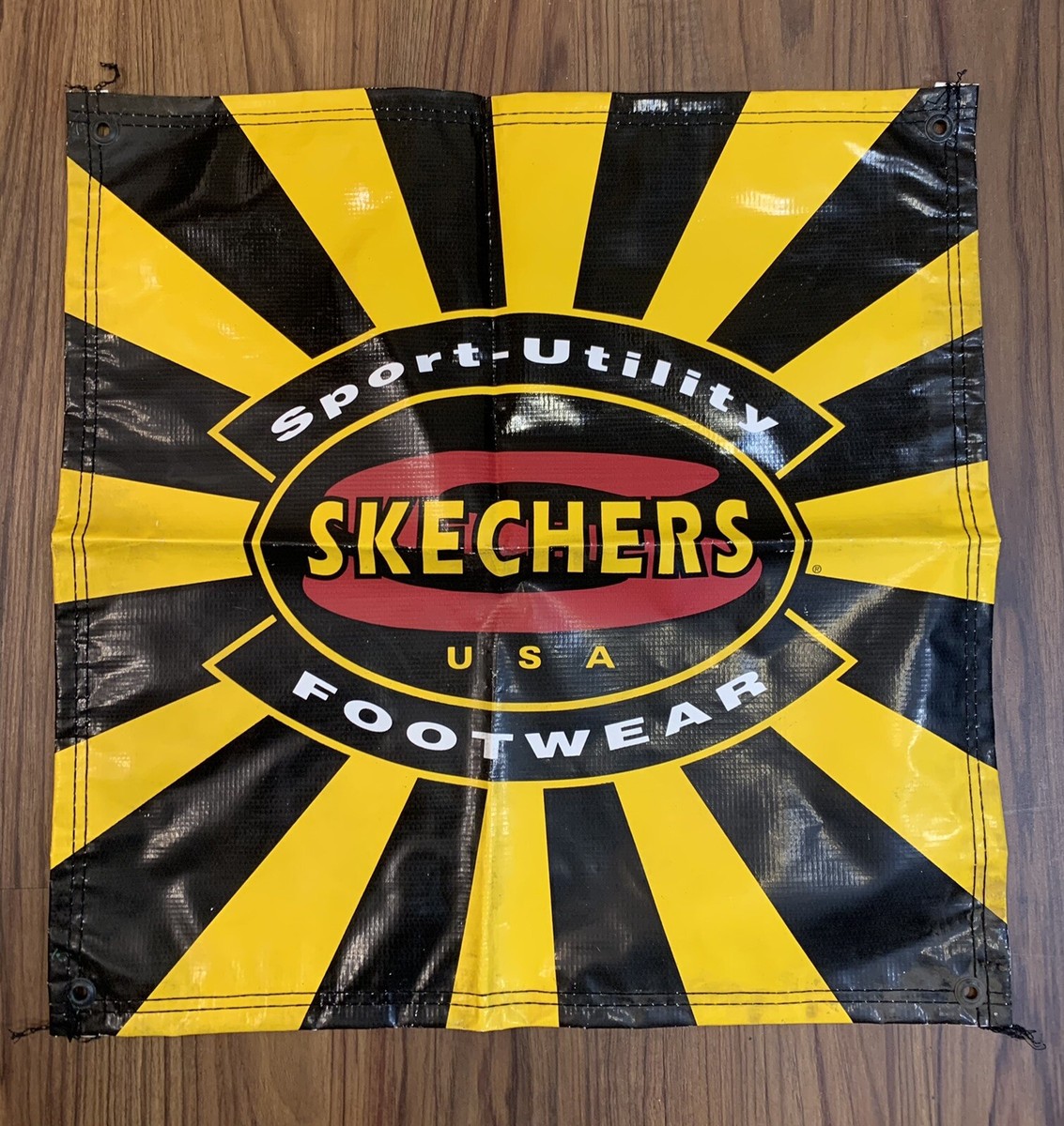 Skechers Sign Vtg Skechers Shoes Advertising Sign Vynil Black