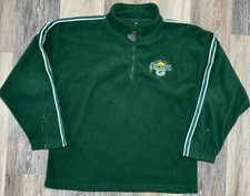 Green Bay Packers Sweatshirt Men's Large 1/4 Zip Pullover Pro Player Fleece
