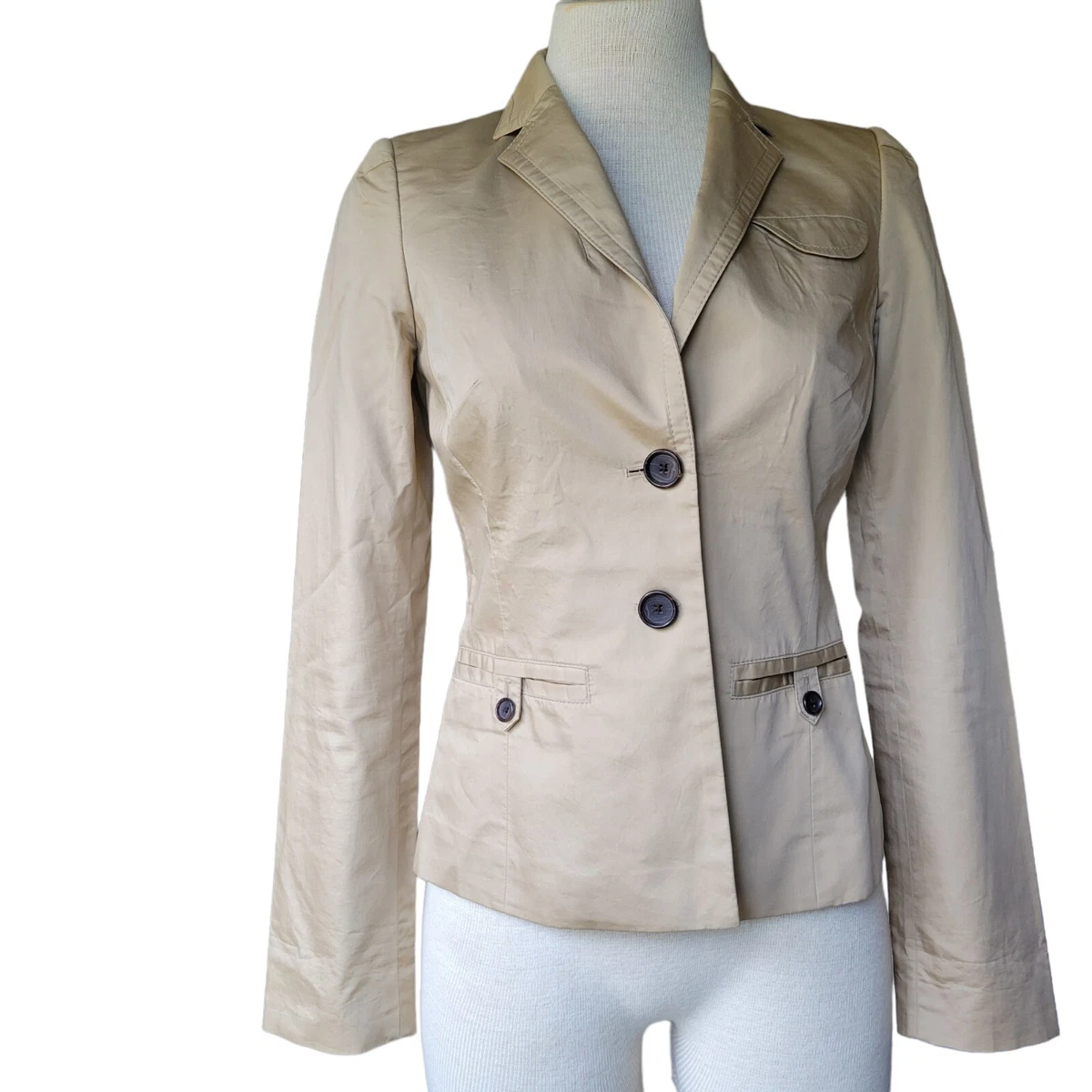 Khaki blazer jacket cheap