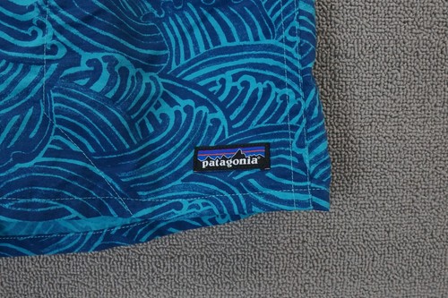 PATAGONIA River Shorts Blue Tribal Mayan Aztec Baggies - L - Picture 2 of 7
