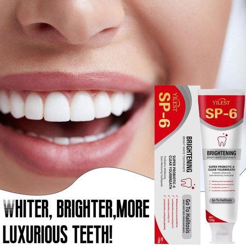 SP-6 Probiotics Bright White Zahnpasta, frischer Atem, Super Probiotic-6 120g - Picture 5 of 13