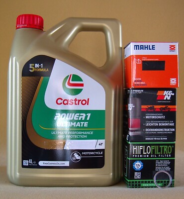 Castrol Power 1 Ultimate 10W40 Öl + Ölfilter TRIUMPH Tiger 1200 - Trophy 1200