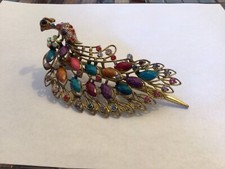 Vintage Rhinestone Peacock hair Barret