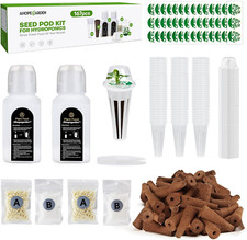 167 Pcs Hydroponic Pods Kit with 40 Grow Sponges, 40 Grow Baskets, 40 Covers, 40 0.36 per gallon