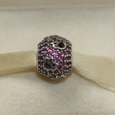 New Authentic Pandora Charm Disney Minnie Silhouettes 791584CZR W Suede Pouch