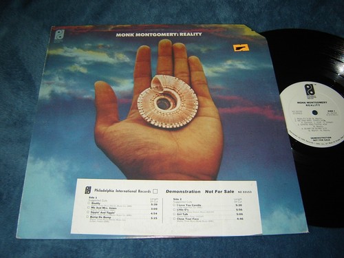 Monk Montgomery - Reality LP EXC shape white label promo with insert jazz funk