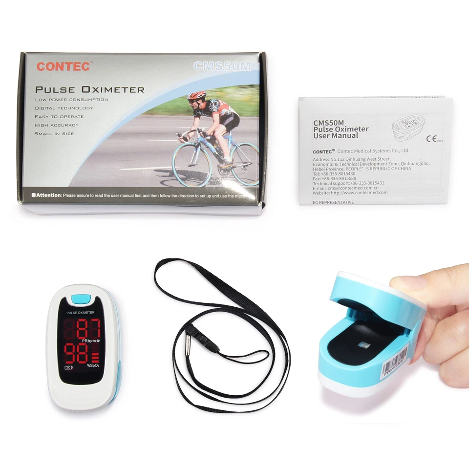  Oxímetro de pulso digital médico LED oximetro oxígeno en sangre monitor de ritmo cardíaco, FDA Foto 2 de 4