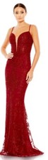 Mac Duggal 20330 Plunging Neck Spaghetti Straps Dress Size 2