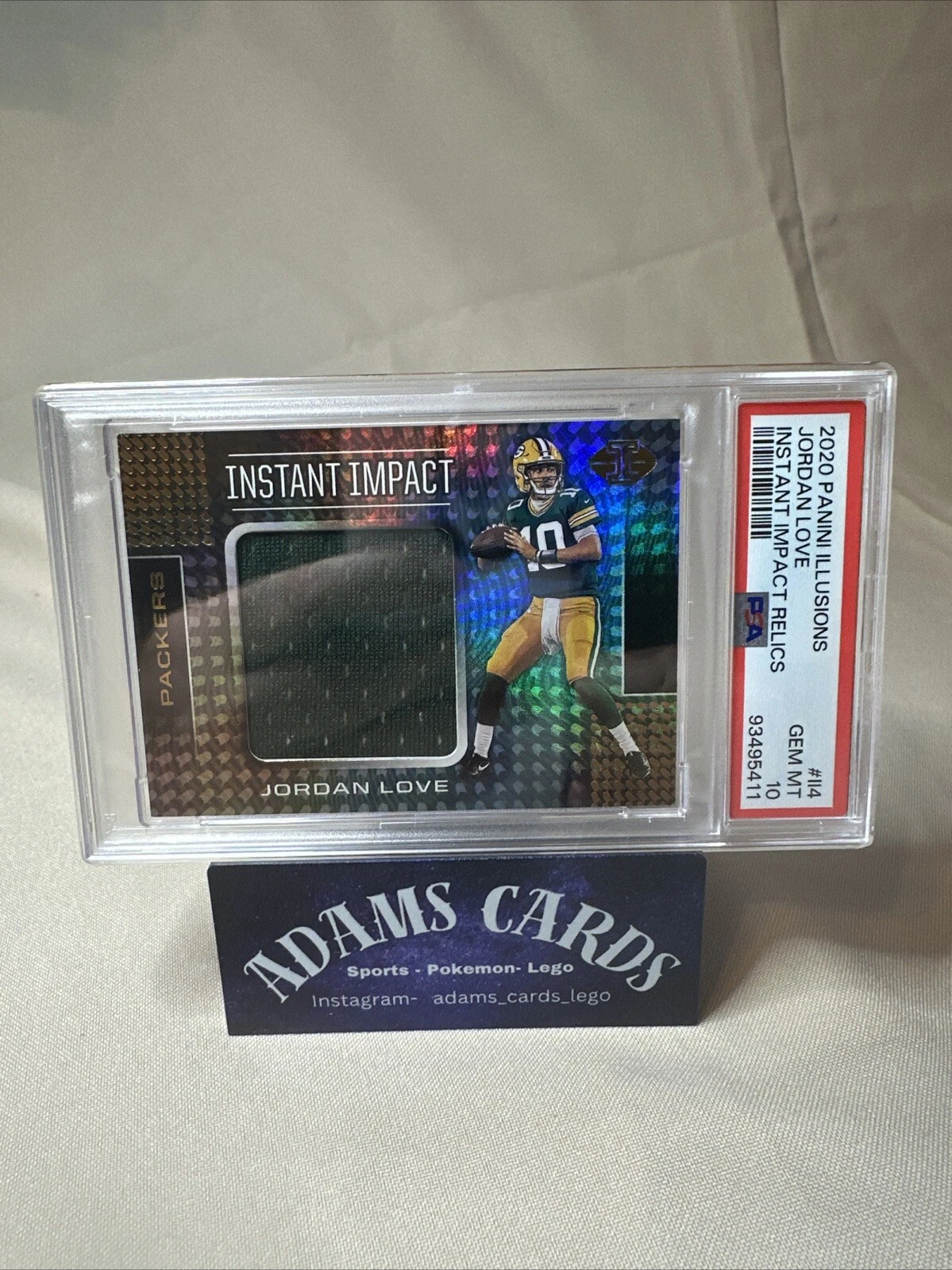 Jordan Love Panini Illusions Instant Impact Relics #II4 Base