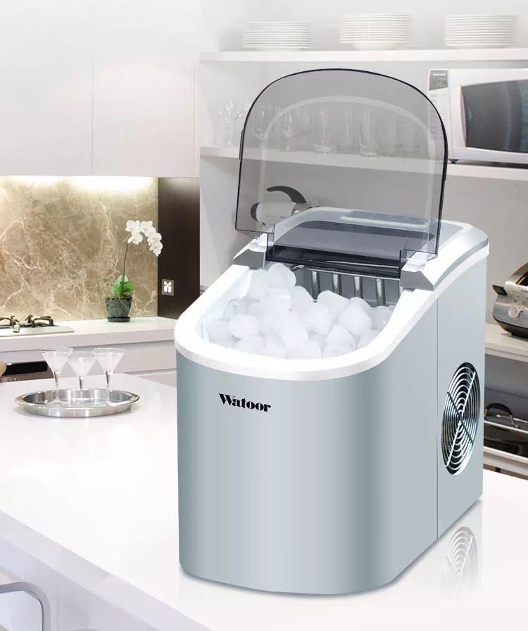 220V Stainless Commercial Ice Cube Maker Portable Ice Machine