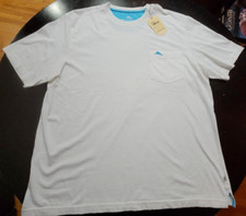 NEW Tommy Bahama Cotton White T-Shirt Pocket Men's Size S,M,L, ST226362TX