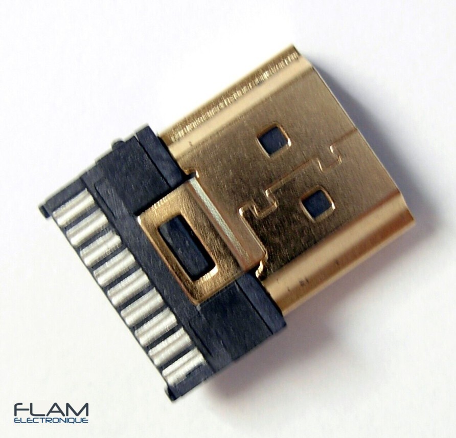 Connecteurs HDMI OTOTEC - Lot De 2 - Mâle Vers Femelle 19 Broches - Pour Test Et Réparation Carte PCB