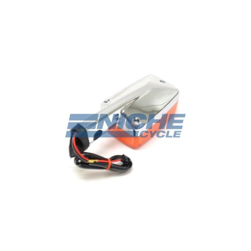 Honda CB750 GL500 GL650 Gold Wing Turn Signal 33400-425-673 12 Volt Chrome Amber - Picture 3 of 7
