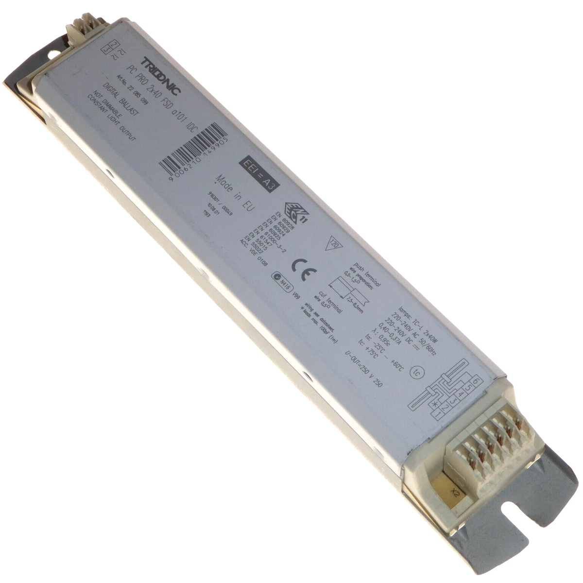 Tridonic Digital Lighting Ballast for 2 x 40 Watt TC L 2G11 Fluorescent Lamps