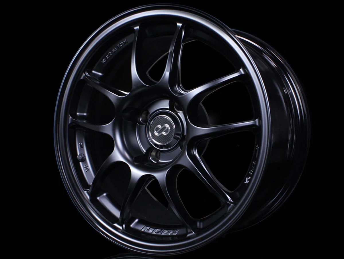 17x7 +38 Enkei PF01 4x100 Black Paint Wheels (Set of 4) | eBay