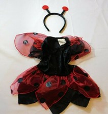 Unbranded Baby Girl's Short Sleeve Dress Headband Ladybug Halloween Costume EUC