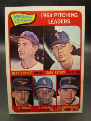 1965 TOPPS #9 DEAN CHANCE/GARY PETERS/WALLY BUNKER/JUAN PIZARRO - Legendsonmain