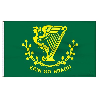 3x5 Ireland Irish Erin Go Bragh Harp Nylon Polyester 150D Flag 3'x5' Premium