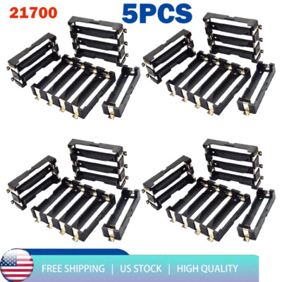 1-4 Section 21700 Battery Holder SMD SMT Battery Storage Box Parallel Series 5PC