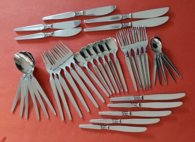 38pc Best Quality Rostrei Stainless Spoons Knives Forks Germany Tower Logo