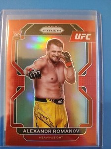 2022 Panini UFC Prizm Alexandr Romanov RC Red Prizm Rookie Card (#137)  #130/299