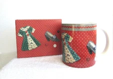 LANG COMPANIES PAULA JOERLING DRESS UP COFFEE MUG / CUP NEW W/ORIGINAL BOX 4"