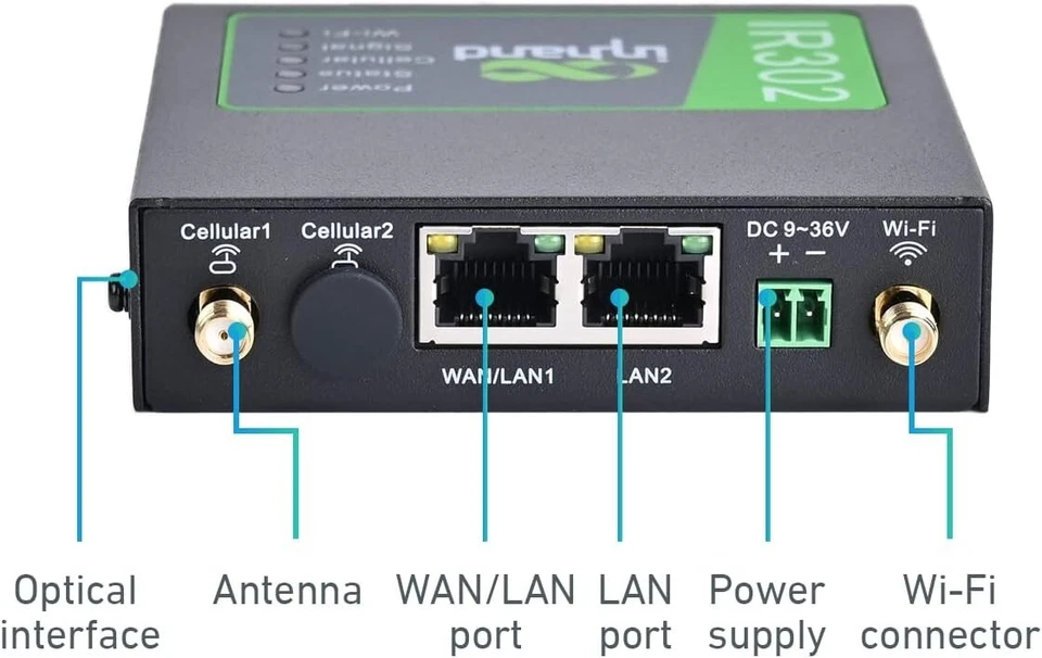InHand Networks Industriale LTE 4G VPN Router CAT4 Wi-Fi Modem IO Porte Unlocked - Image 2 of 4