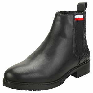 flat black leather ankle boots womens