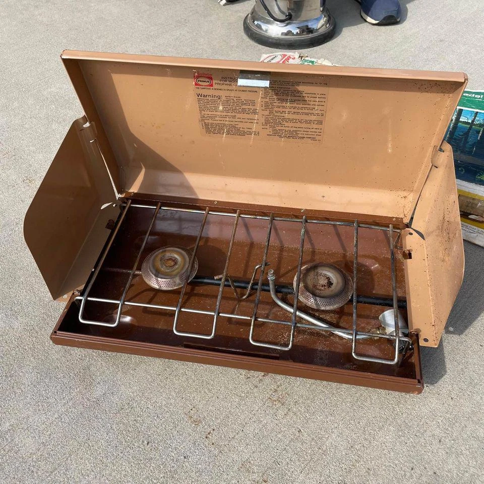 ESTUFA DE CAMPING PROPANO VINTAGE CENTURY PRIMUS 4300 2 QUEMADORES CON CAJA - HN Foto 2 de 4