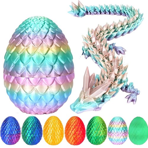 3D Printed Dragon Eggs with Dragon Inside,Articulated Dragon Gifts,Fidget Toys - Zdjęcie 5 z 28
