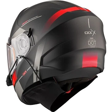 Casco de moto de nieve CKX Contact Edge con escudo eléctrico rojo talla grande Foto 3 de 4