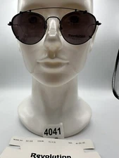 New Vintage Revolution Eyewear With SunShade RE018 Black 46 20 145