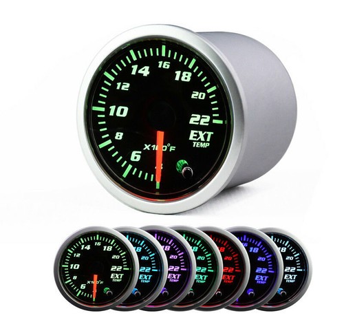 Dynoracing 2'' 52mm Dual Display Water Temp Gauge 40-140 Celsius 7 Colors Led Water Temp Meter Car Meter With Sensor – Buy The Best Products In The Online Store - Foto 10