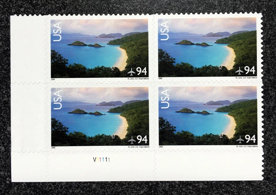 2008USA #C145 94c Trunk Bay Virgin Islands Airmail - Plate Block of 4  mint - Image 2 of 3