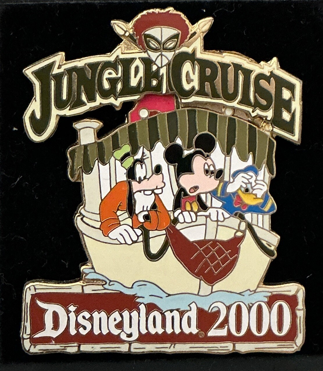 Disney DLR Jungle Cruise 2000 3D Mickey Goofy Donald Pin 1694
