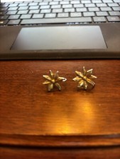Vintage Vermeil Flower Screw Back Earrings
