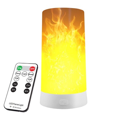 LED Flame Effect Light, Flame Lamp with Remote & Timer, USB Rechargeable 4 Mo...