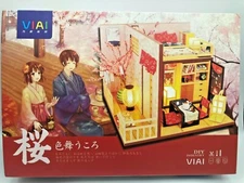 DIY Dollhouse LED Light Wooden 3D Miniature W Furniture Tiny Tea Apartment New